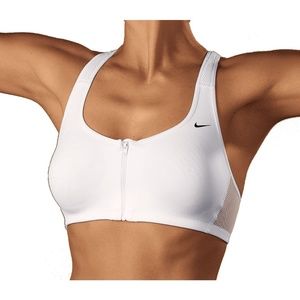 NWT Women's Nike Zip Front Bra White